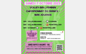 1ère journée de Championnat de France Féminin Villeurbanne
